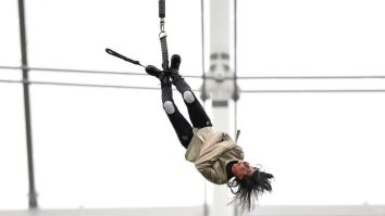 Criss Angel Attempting A Historic Straitjacket Stunt Before A Raiders Game Is As Las Vegas As It Gets