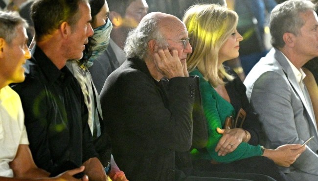 Larry David explains fashion show photo