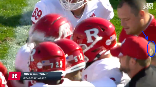 Greg Schiano Disappearing From Camera