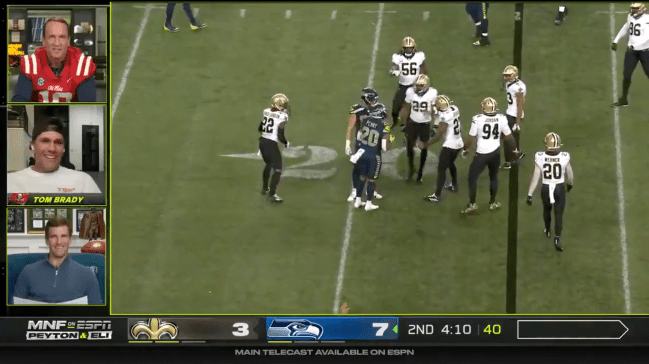 Tom Brady Ole Miss Pajamas Manning Cast Monday Night Football