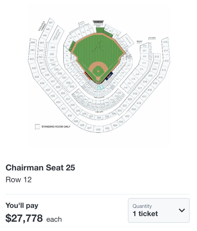 Braves Astros Game 3 Ticket Price World Series Truist Park