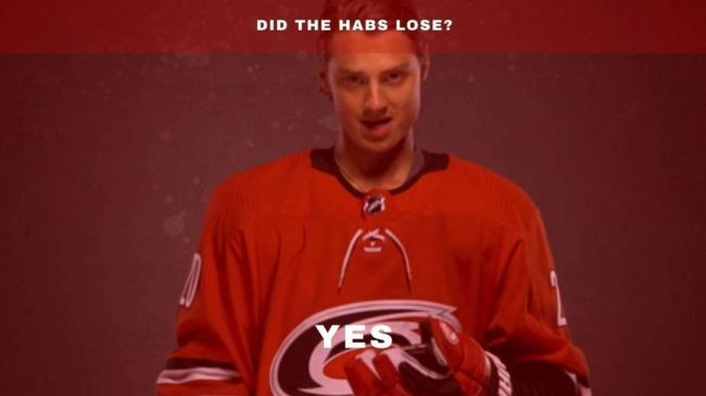 Hurricanes troll Canadian habs lose website