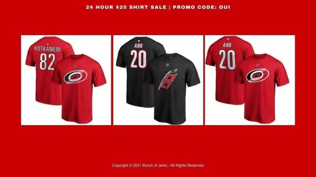Hurricanes troll Canadian habs lose website