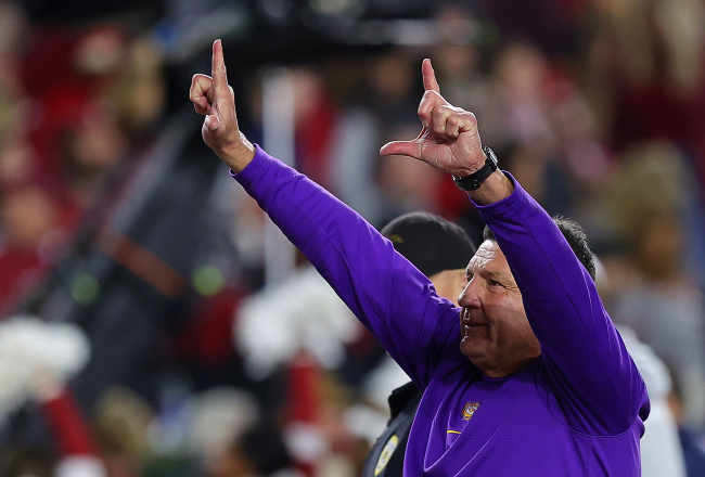 Ed Orgeron Alabama Carefree Attitude Sideline Demeanor