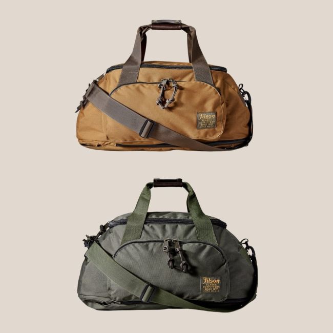 Pick Up This Filson Ballistic Nylon Duffel Backpack Before Your Next Vacation