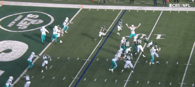 Joe Flacco Big Hit Miami Dolphins New York Jets