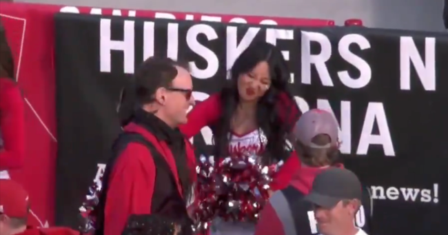 Nebraska Cheerleader Hit In Head Iowa Smile Flex