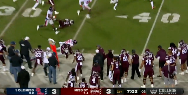 Mac Brown Punter Ole Miss Tackle Egg Bowl
