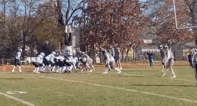 Joey Acciardo Johnston High School Football Rhode Island Backflips Distraction Pilgrim Touchdown
