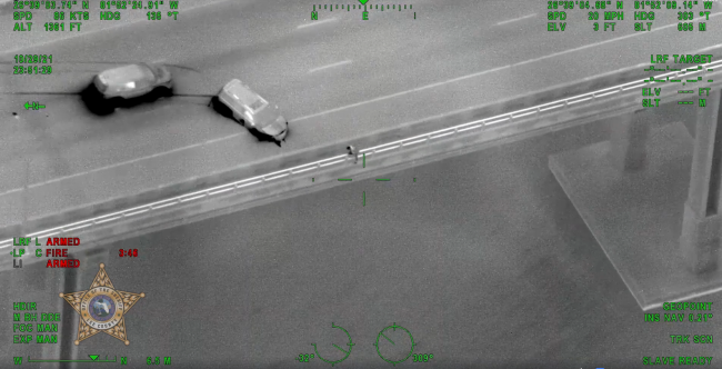 Video Shows Florida Man Leaping Off 50 Foot Bridge To Escape Cops