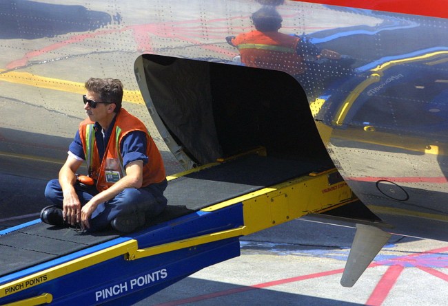 how bags are loaded underneath planes