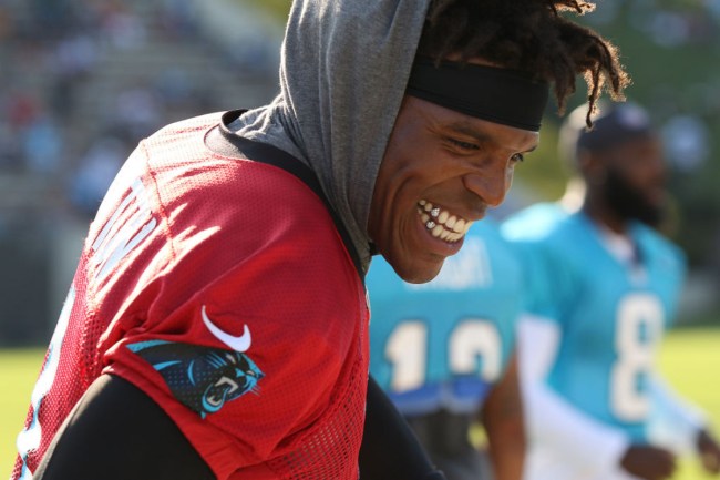 cam newton arrives panthers practice reaction