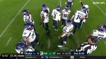 DK Metcalf Awkwardly Tries To Sneak Back Into Game Moments After Getting Ejected For Throwing Punch