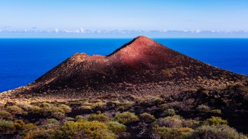 Active Volcano Spews A ‘Lava Bomb’ Down A Mountain Like A Medieval Cannonball Weapon (Video)