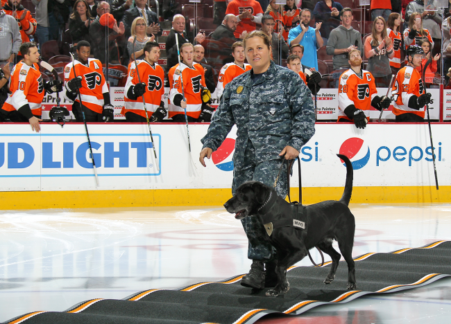 Philadelphia Flyers Police Dog Poop Logo Center Ice