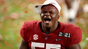 Alabama Lineman Shows Up At Auburn’s Bowl Practice To Troll The Tigers With Karate Kid Crane Kick