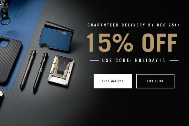 Shop 15% All Ridge Wallets And Products Today And Secure Delivery By The 25th
