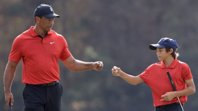 Tiger and Charlie Woods