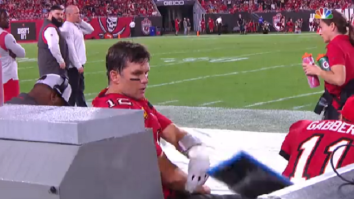 A Frustrated Tom Brady Loses His Cool And Breaks Tablet On The Sideline After Getting Shut Out By The Saints