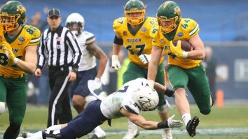 NDSU’s 236-Pound Fullback Has Clear Path To End Zone But Chooses Violence And Lays Truck Stick (Video)