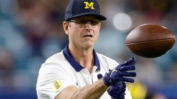 Jim Harbaugh Pulled One Of His Most Absurd Moves Yet While Visiting A Florida High School