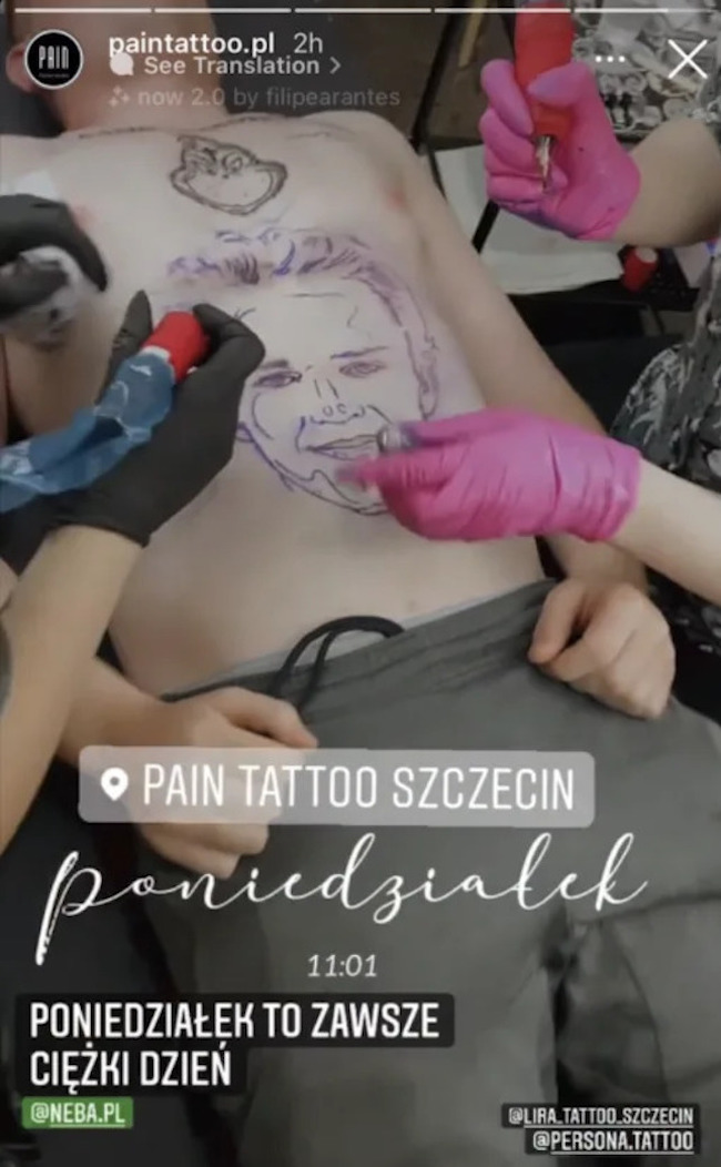 Josh Norris Chest Tattoo