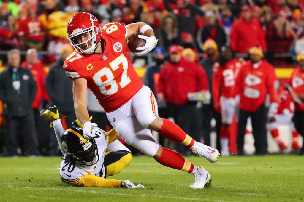 Travis Kelce's Mom Surprised Him In KC After Watching His Brother Play In Tampa The Same Day