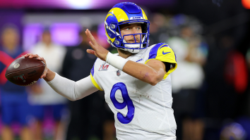 The 4K Backside Angle Of Matthew Stafford’s No-Look Throw In The Super Bowl Is Even More Insane
