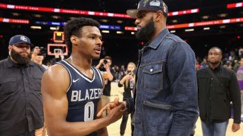 LeBron James Says He Plans To Play With Bronny In His Final Year And Fans Are Convinced He’s Going To OKC