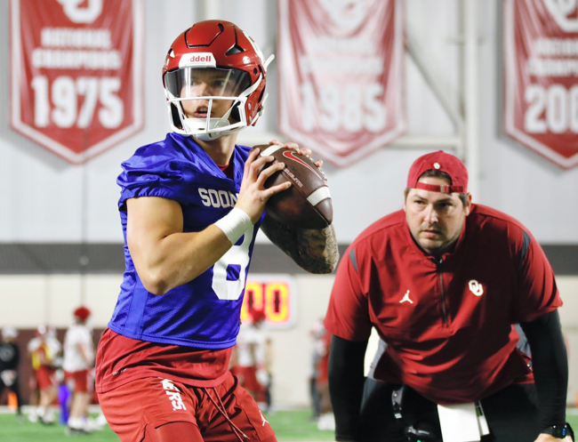 Dillon Gabriel Makes Strong Oklahoma Debut In New Futuristic Helmet