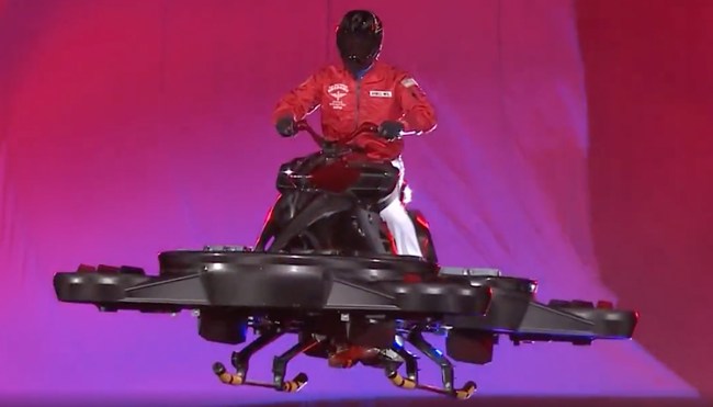 Japanese Baseball Icon 'Big Boss' Rides Hovercraft During Introduction