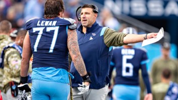 Taylor Lewan Jokes That He’s Taken Multiple Punches To The Face From Titans’ Head Coach Mike Vrabel
