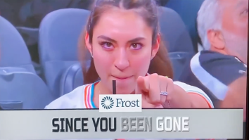 Spurs Fan Passionately Belts Out Kelly Clarkson, Delivers Jumbotron Hall Of Fame Performance (Video)