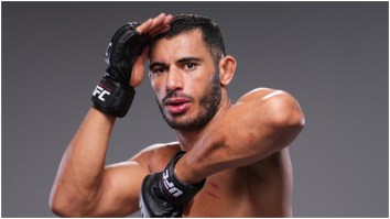 UFC Fighter Mounir Lazzez Awkwardly Shouts Out Alleged Mob Boss On ESPN, Gets Grilled By Reporter After Fight