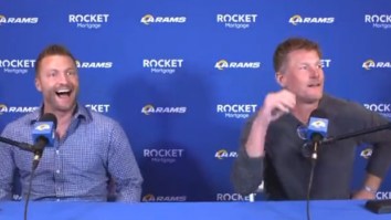 Rams’ Sean McVay Started Laughing Hysterically After Patriots’ Surprisingly Drafted Cole Strange In First Round Of NFL Draft