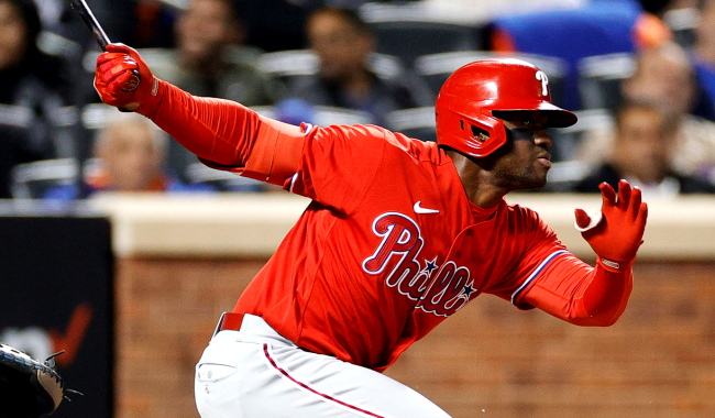 Odubel Herrera Swung And Missed A Pitch That Went Between His Legs