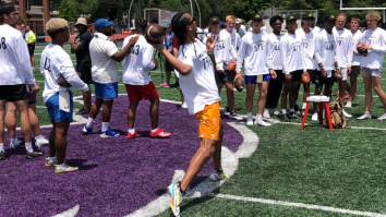 5* Tennessee QB Commit Nico Iamaleava Dazzles With Absurd Throw At Overtime’s 7-On-7 Competition