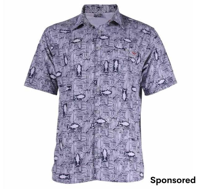 Salt Life Tiki Tuna Woven Performance Fishing Shirt