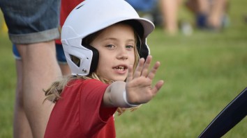 4-Year-Old Softball Slugger Goes Viral For Valiant Attempt At Epic Bat Flip That Lands On Her Head