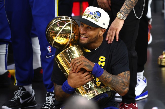 Gary Payton II Gets Hat Snatched By Fan At Warriors Parade But Is Having Way Too Much Fun To Care