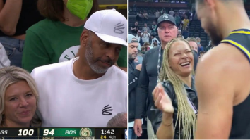 Sonya Curry Also Showed Up With Her New Boyfriend, Former Patriots TE Steven Johnson, To Watch Steph Curry Play At Game 4 Of NBA Finals