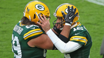 David Bakhtiari And Aaron Rodgers Jamming Out To Techno Music In A Custom Golf Cart Is Friendship Goals