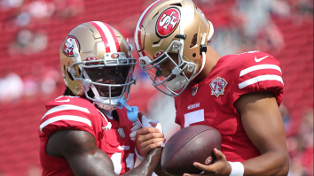 49ers WR Brandon Aiyuk Clowns All Over Trey Lance Rumor With Hilarious Workout Video Troll