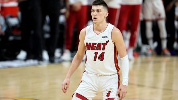 Miami Heat Guard Tyler Herro Is Getting Roasted To A Crisp For His Absolutely Terrible Chest Tattoo