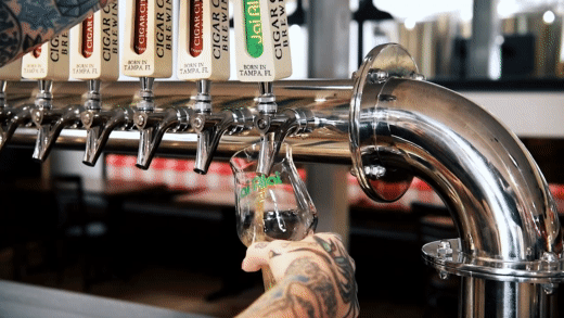 Jai Alai IPA on tap