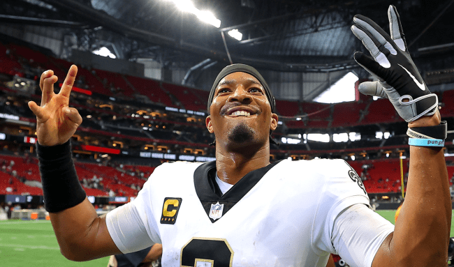 Jameis Winston celebrating a win