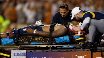 West Virginia Star Freshman Running Back CJ Donaldson Taken Off Field On Backboard With Scary Injury