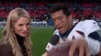 ESPN’s Laura Rutledge Visibly Cringed After Russell Wilson Said His ‘Let’s Ride’ Catchphrase During Postgame Interview