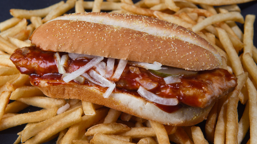 McDonald's McRib and fries