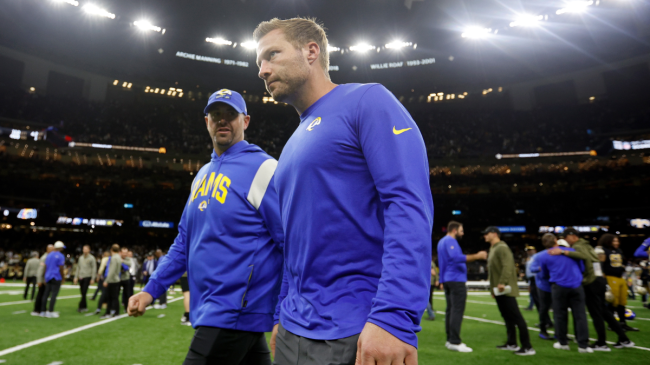 Sean McVay was hit in the head by one his own players on the sidelines.